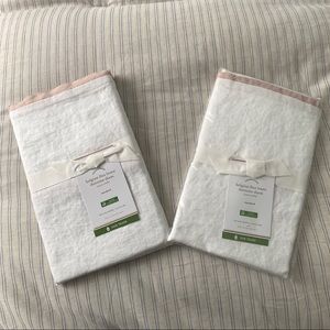 Pottery Barn Belgian Flax Linen Duotone Shams NWT
